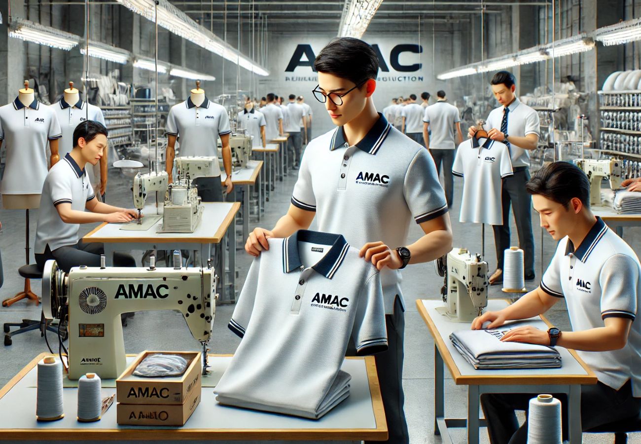 quy trình may áo đồng phục